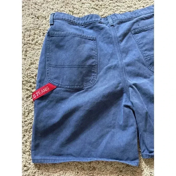 VINTAGE POLO JEANS RALPH LAUREN Carpenter Shorts Mens 38 Denim Blue Y2K 90’s - Picture 8 of 10